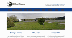 Desktop Screenshot of hillcroftstables.com